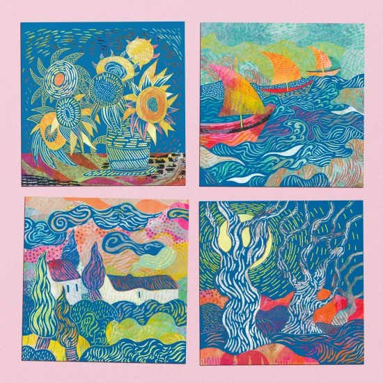 Rubbelbilder von Vincent van Gogh