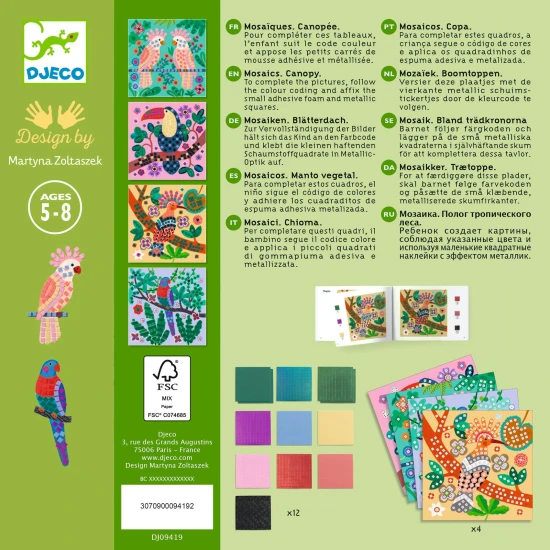 Baldachin aus Schaumstoffmosaik – nach Zahlen gestalten