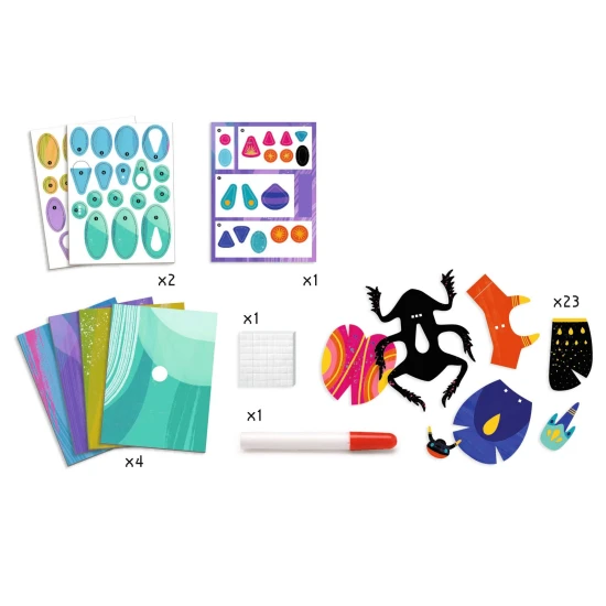 3D-Bilder von Käfern aufkleben