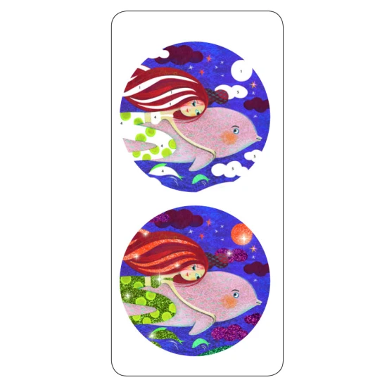 Glitzernde Schablonen Glow of the Mermaids – ein Kreativset für Kinder