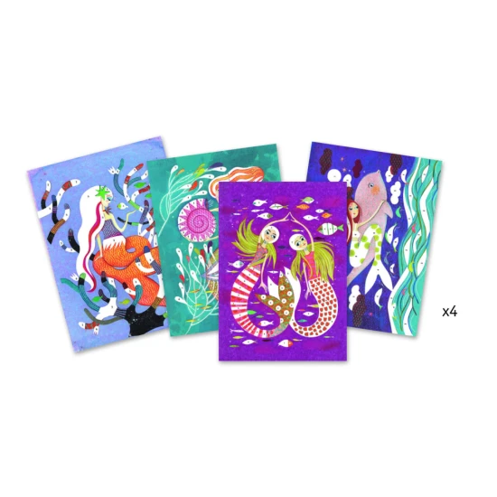 Glitzernde Schablonen Glow of the Mermaids – ein Kreativset für Kinder