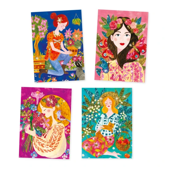 Glitzerkreationen Blumenmädchen