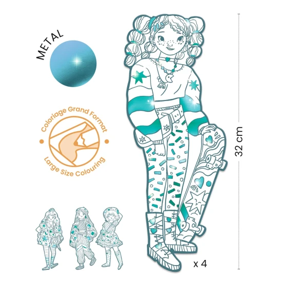 Große Malbücher: Angela und ihre Freunde (4 Stück)