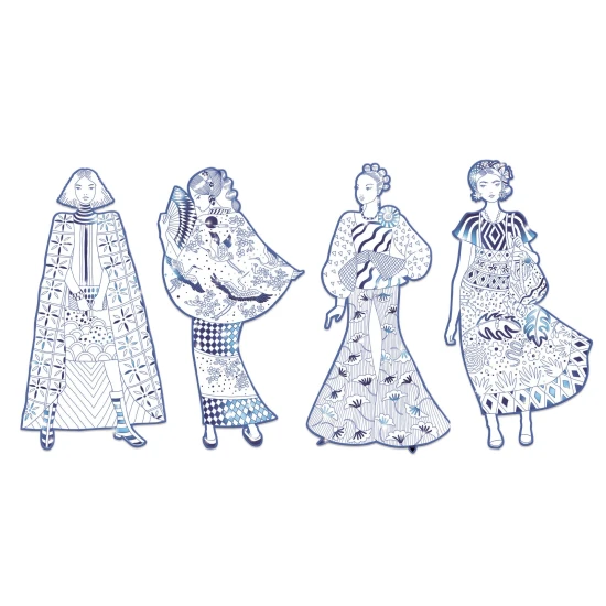 Große Ausmalbilder Laura und ihre Freunde