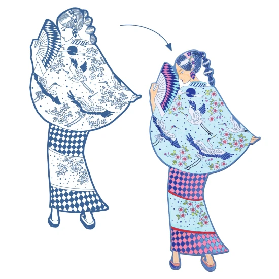 Große Ausmalbilder Laura und ihre Freunde