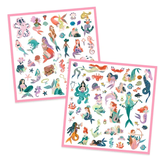 Glitzernde Meerjungfrauen-Aufkleber, 160 Stück