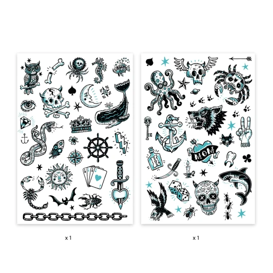 Temporäre Tattoos – Dunkle Seite
