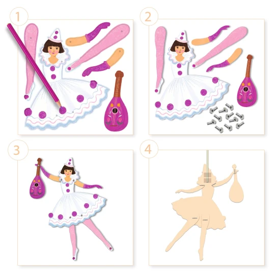 Papierfiguren Tänzer