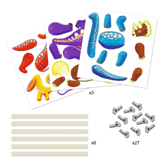 Papierfiguren Dinosaurier