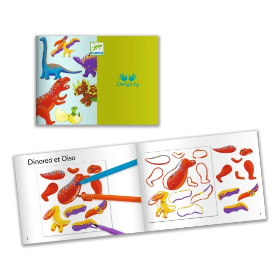 Papierfiguren Dinosaurier