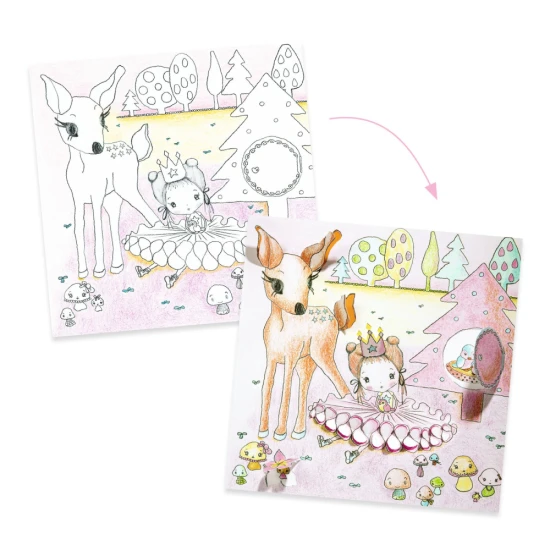 Malkarten mit zu öffnenden Fenstern und 3D-Effekt für Kinder.