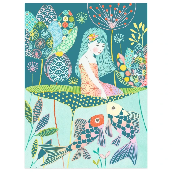 Rubbelbilder See mit Regenbogenglanz