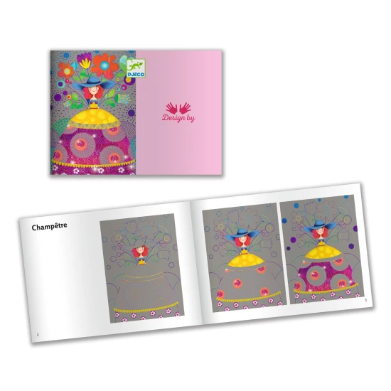 Rubbelbilder: Schönheiten beim Ball