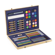 Glitzer-Kunstkoffer mit Malvorlage