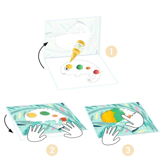 Fingerfarben: Drucken und verteilen