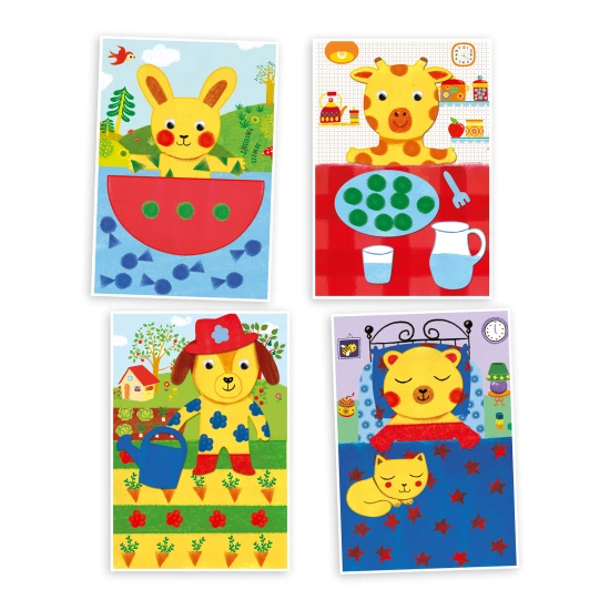 Schwammmalerei-Abenteuer mit Stofftieren