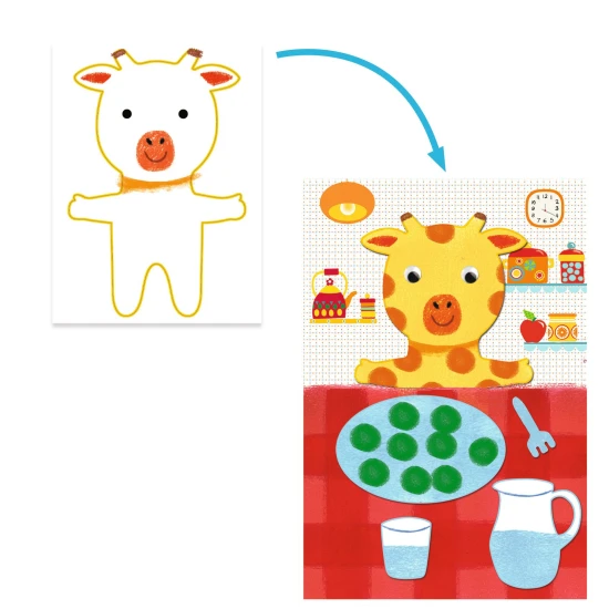 Schwammmalerei-Abenteuer mit Stofftieren