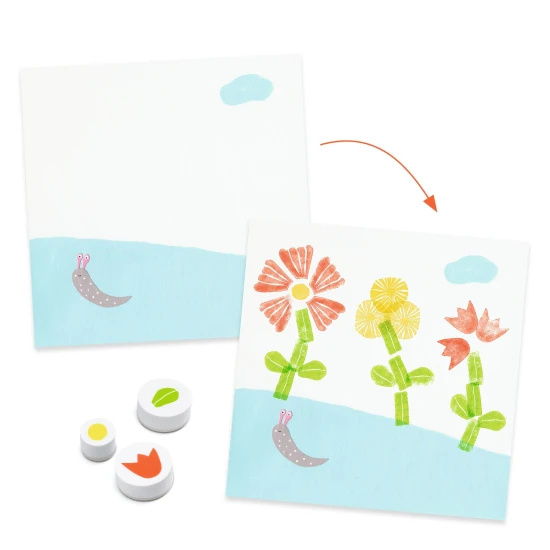 Kreatives Stempelset Blumen