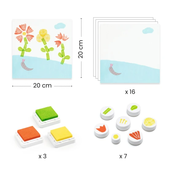 Kreatives Stempelset Blumen