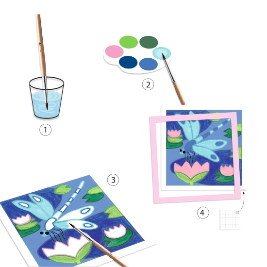 Djeco Malen mit Wasserfarben Indonesien Set