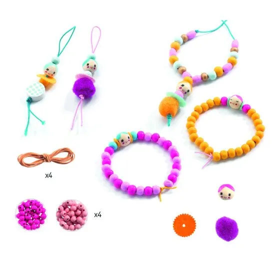 Bunte Perlen zum Gestalten von originellem Schmuck nach eigenen Vorstellungen.