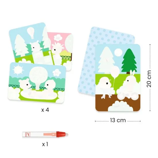 Zauberhafte Bilder zum wiederholten Ausmalen mit dem Thema Park.