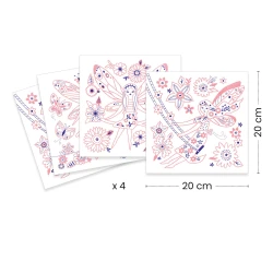 Malbücher mit glänzenden Konturen von Feen