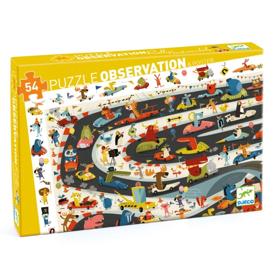Discovery-Puzzle Autorennen, 54 Teile. Ideales Geschenk für kleine Autofans.