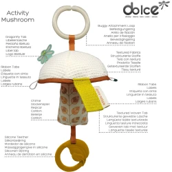 Pilz-Hängespielzeug mit Beißring