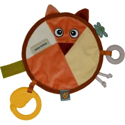 Sensorisches Spielzeug Fuchs und Schnulleranhänger mit Beißring