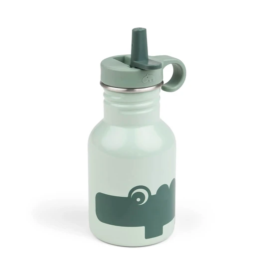Done by Deer Edelstahlflasche Croco grün 350 ml