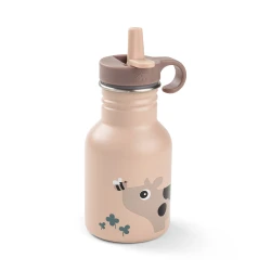 Edelstahlflasche Tiny farm rosa 350 ml