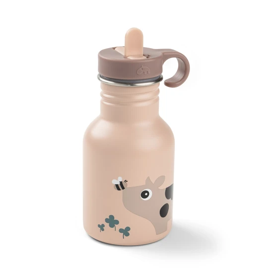 Done by Deer Edelstahlflasche Tiny farm rosa 350 ml