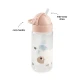 Done by Deer Trinkflasche mit Strohhalm Tiny farm rosa 350 ml