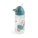 Done by Deer Trinkflasche mit Strohhalm Tiny farm blau 350 ml