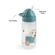 Done by Deer Trinkflasche mit Strohhalm Tiny farm blau 350 ml