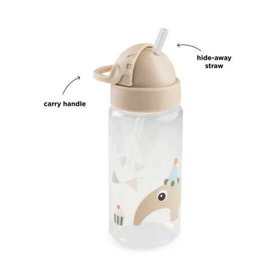 Done by Deer Trinkflasche mit Strohhalm Celebration sand 350 ml