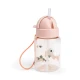 Done by Deer Trinkflasche mit Strohhalm Tiny farm rosa 280 ml
