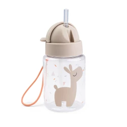 Trinkflasche mit Strohhalm Celebration sand 280 ml