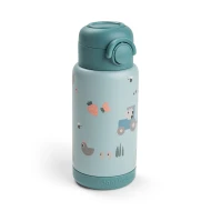 Isolierflasche mit Strohhalm Tiny farm blau 340 ml