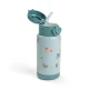 Done by Deer Isolierflasche mit Strohhalm Tiny farm blau 340 ml