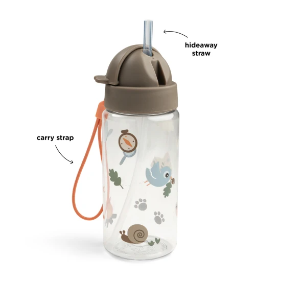 Done by Deer Trinkflasche mit Strohhalm Tiny trails sand 350 ml