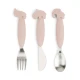 Done by Deer Easy-grip Besteckset Deer friends rosa