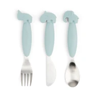 Easy-grip Besteckset Deer friends blau