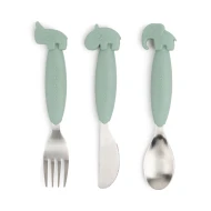 Easy-grip Besteckset Deer friends grün