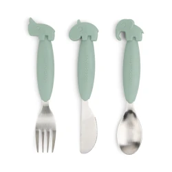 Easy-grip Besteckset Deer friends grün
