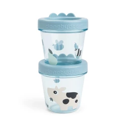 Aufbewahrungsdosen für Babynahrung Tiny farm blau – 2 Stk.