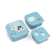 Snackbox-Set Tiny farm blau – 3 Stk.