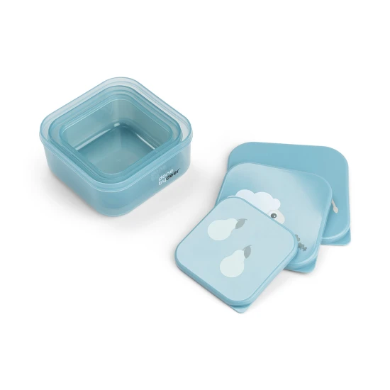 Done by Deer Snackbox-Set Tiny farm blau – 3 Stk.