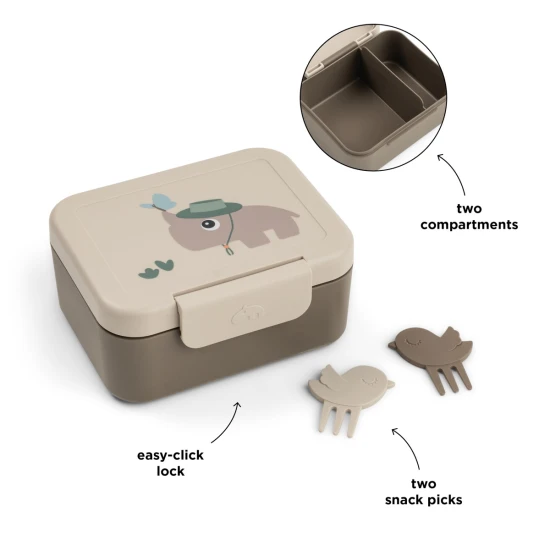 Done by Deer Kleine Snackbox mit Spießen Tiny trails sand